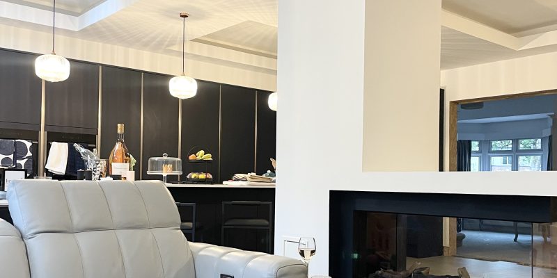 3 sided dru gas fire installation