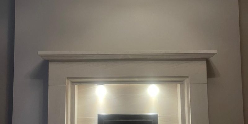 Limestone and 16 inch gas fire fireplace suite