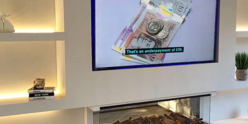 media wall and electric fire